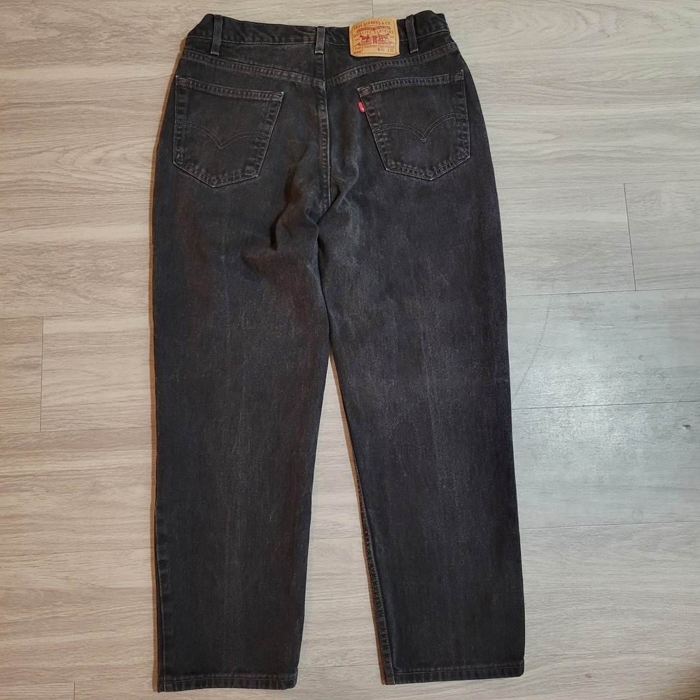 VTG Levis 550 Relaxed Fit Black Jeans Made in USA 2001 34(Tag 36)x30 Tapered Leg